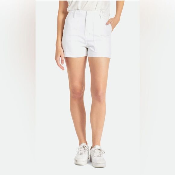 Brixton Vancouver Chino cargo utility Shorts in crisp white 31. NWT - Picture 2 of 12